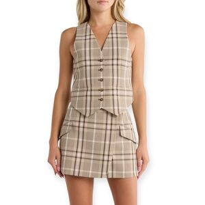 SIMKHAI 'Poppy' Plaid Vest